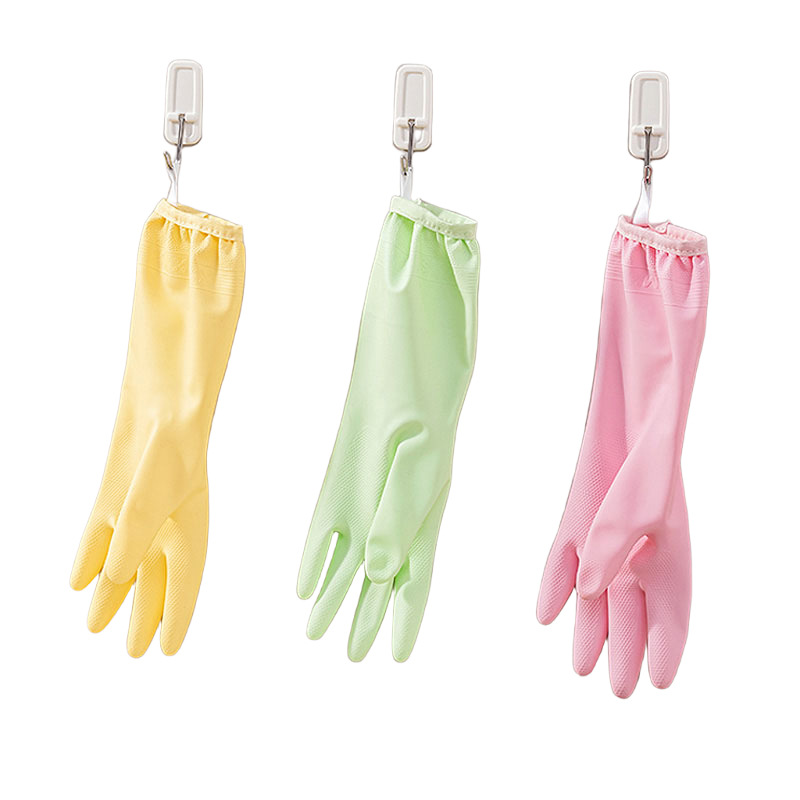 Picture of Home kitchen dishwashing brush bowl household gloves waterproof cleaning women durable laundry household rubber latex wholesale