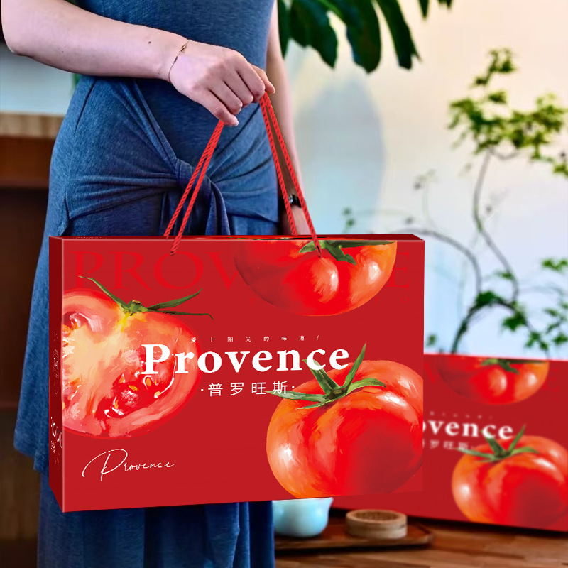 Provence Tomato Packaging Box Empty Box Tomato Gift Box 2.50 kg-5.00 kg Universal Portable Gift Box Carton