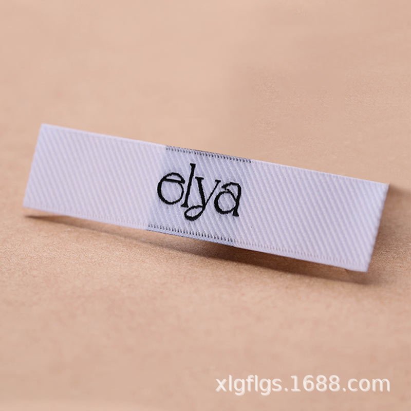 Picture of Clothing collar label design men's clothing women's clothing weaving Mark weaving Mark high-end new shipping Mark factory high-density Tide brand label