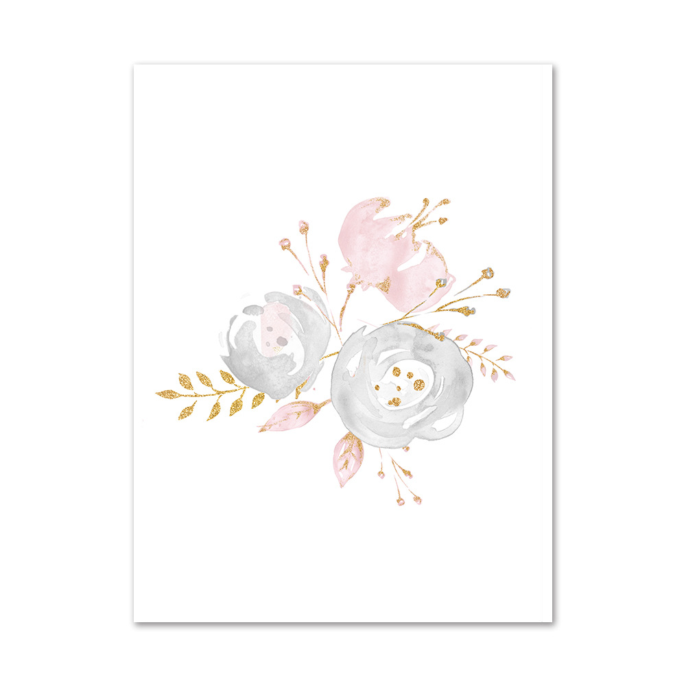 Picture of Cartoon animal Children Baby English letters Custom Baby Name bedroom canvas hanging painting decorative painting core