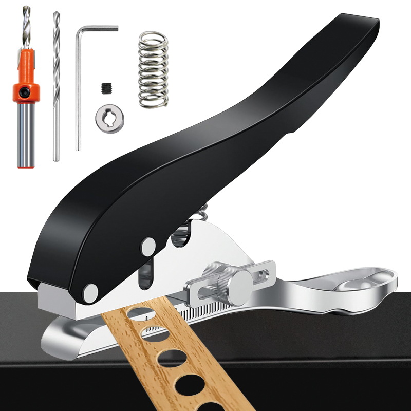 Cross-border edge banding punch pliers woodworking single round hole ecological plate punch sub-screw cap punching machine wholesale