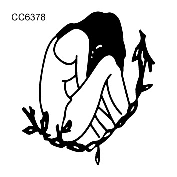 Picture of Cross-border supply waterproof dark tattoo stickers bad girl tattoo stickers fun hand-painted lines black and white tattoo