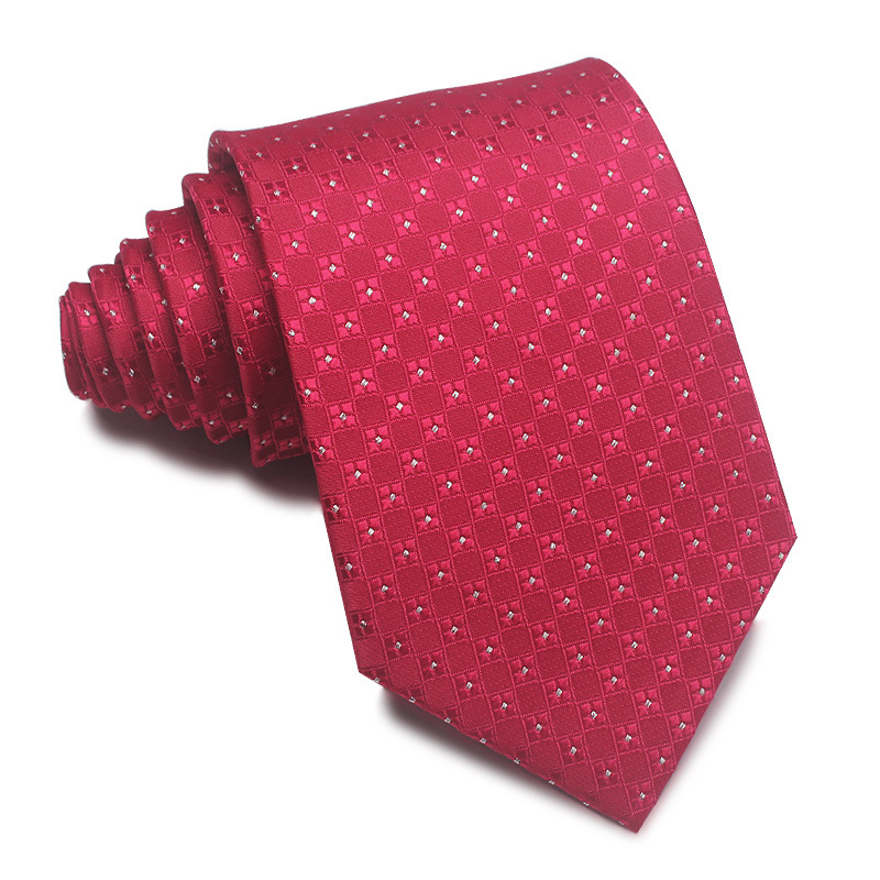 Picture of 25 New 8cm Polyester Jacquard Stripesd Tie 7cm Men's and Women's Business Formal Wear Casual High-End Red Black Blue