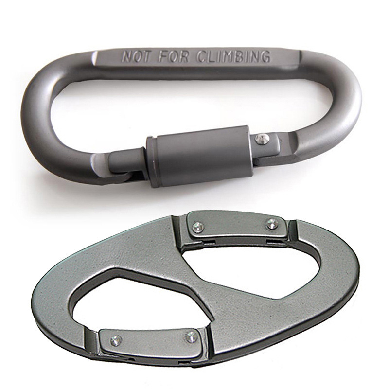 Outdoor Camping Carabiner Large Backpack Hanging Buckle Without Lock Aluminum Alloy D-Type Quick-Hook 8-Shaped Buckle Key Hook