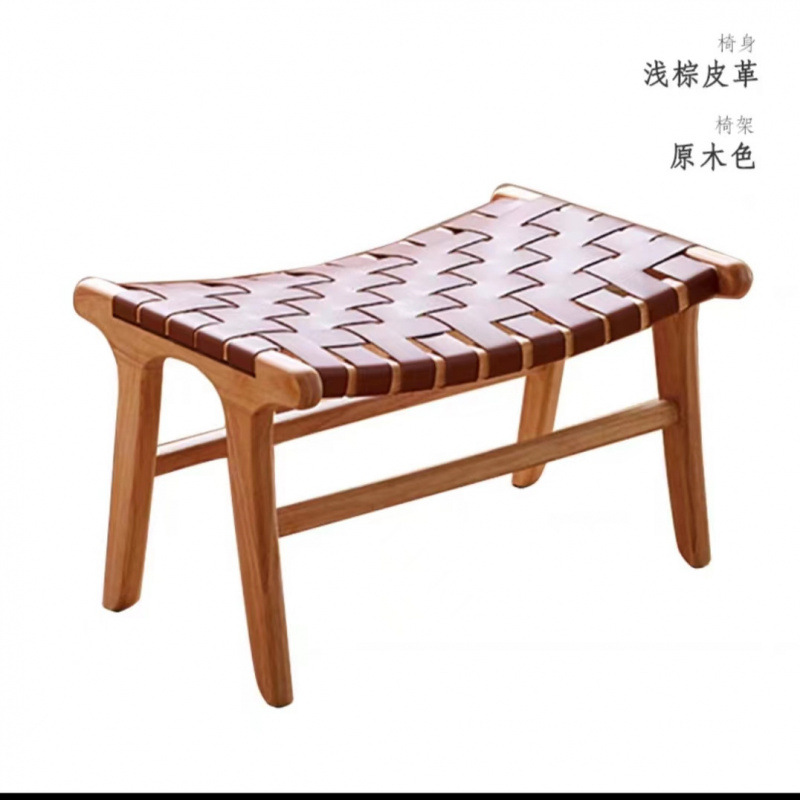 Picture of Nordic Solid Wood Single Sofa Chair Saddle Rattan Chair Balcony Leisure Hemp Rope Armrest Backrest Lazy Chair Outdoor