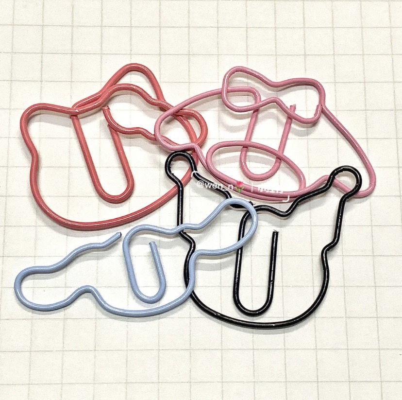 Cute Student Notes Test Paper Paperclip Decorative Metal Booksign Clip Paper Folder Test Paper Fit Clip Pin