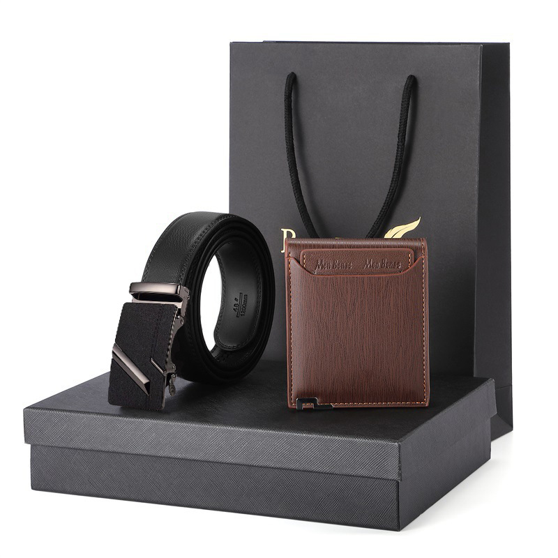 Picture of Gift Wallet Belt Set Corporate Business Men's Genuine Leather Logo Belt Men's Brand Belt Logo Customization