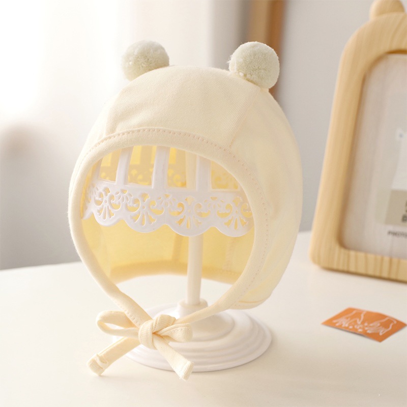 Picture of Baby Hat Spring and Autumn Baby Cute Super Cute Autumn and Winter Baby Ear Protection Newborn Female Baby Fetal Hat Boy