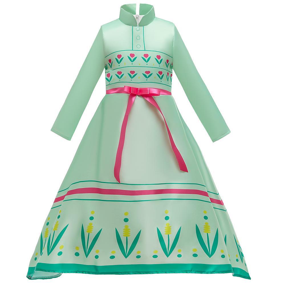 Girls Dress Princess Aisha dress Frozen Movie Same Style cosplay Dress Girl Dress