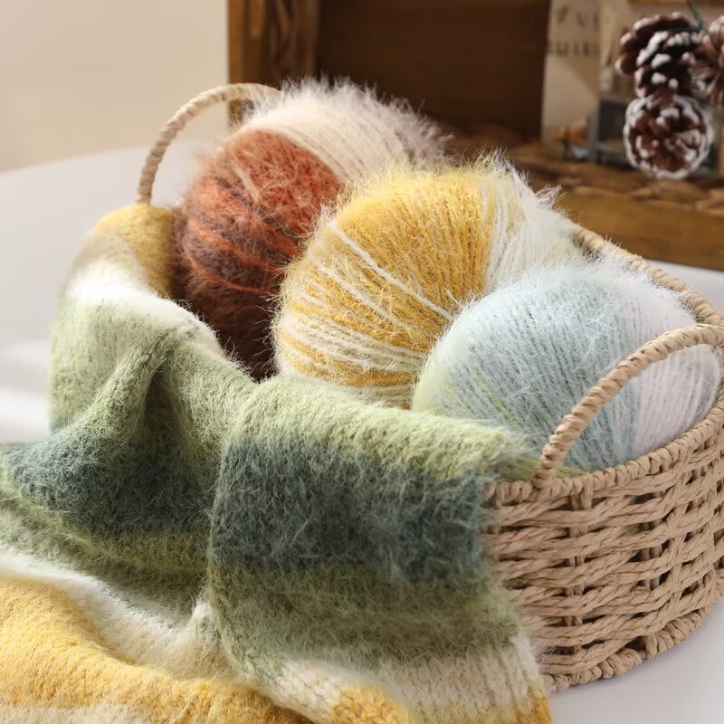 The Wizard of oz Wool Snow Treasure Blended Wool Thread Segment Dyed Gradient Hand-Knitted DIY Sweater Scarf Shawl Thread
