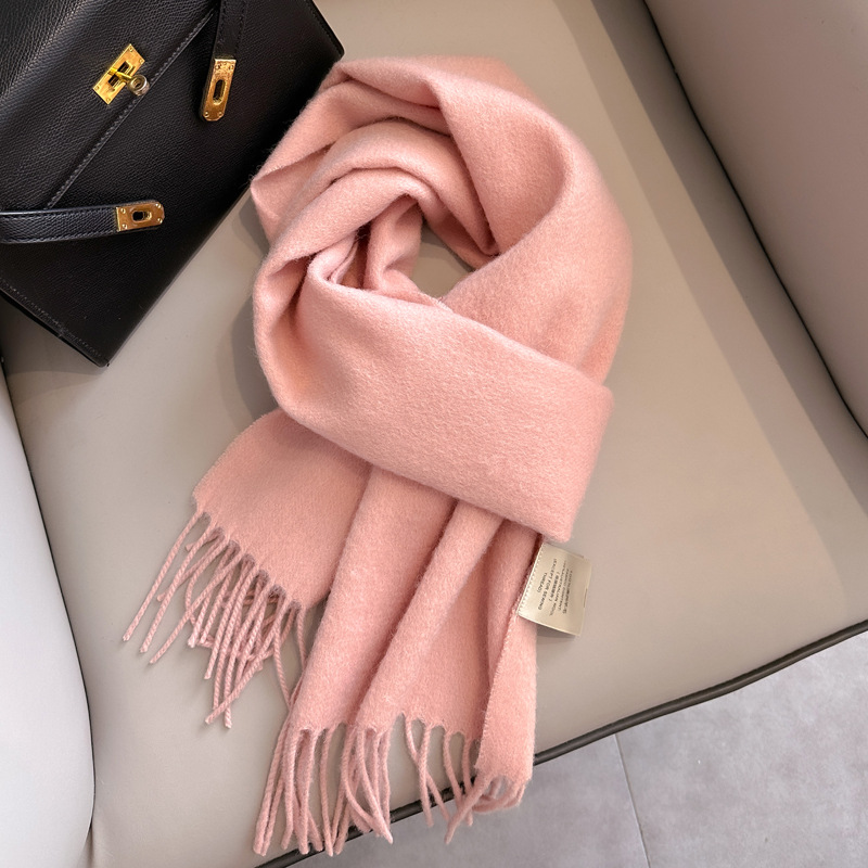 Picture of 2025 New Wool Scarf Women's Winter Thickened Warm Men's Shawl Couple Style Tassel Fashion Cashmere Scarf
