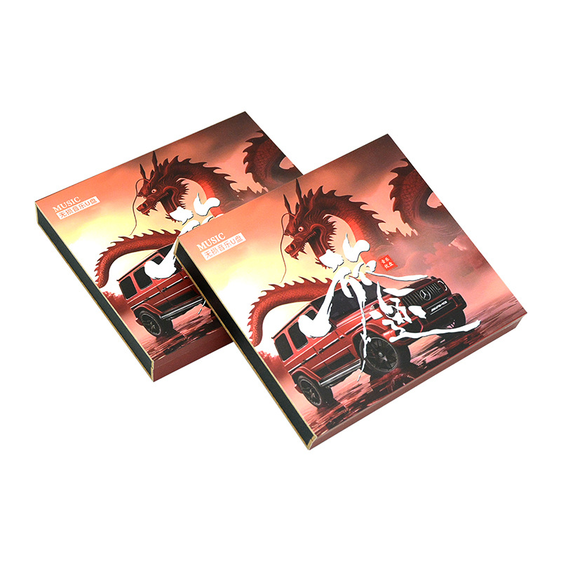 Picture of High-End New Car Music USB Flash Drive Packaging Car USB Flash Drive Dj USB Flash Drive Wooden Box Flip-Top Color Box Ready-Made Packaging Box