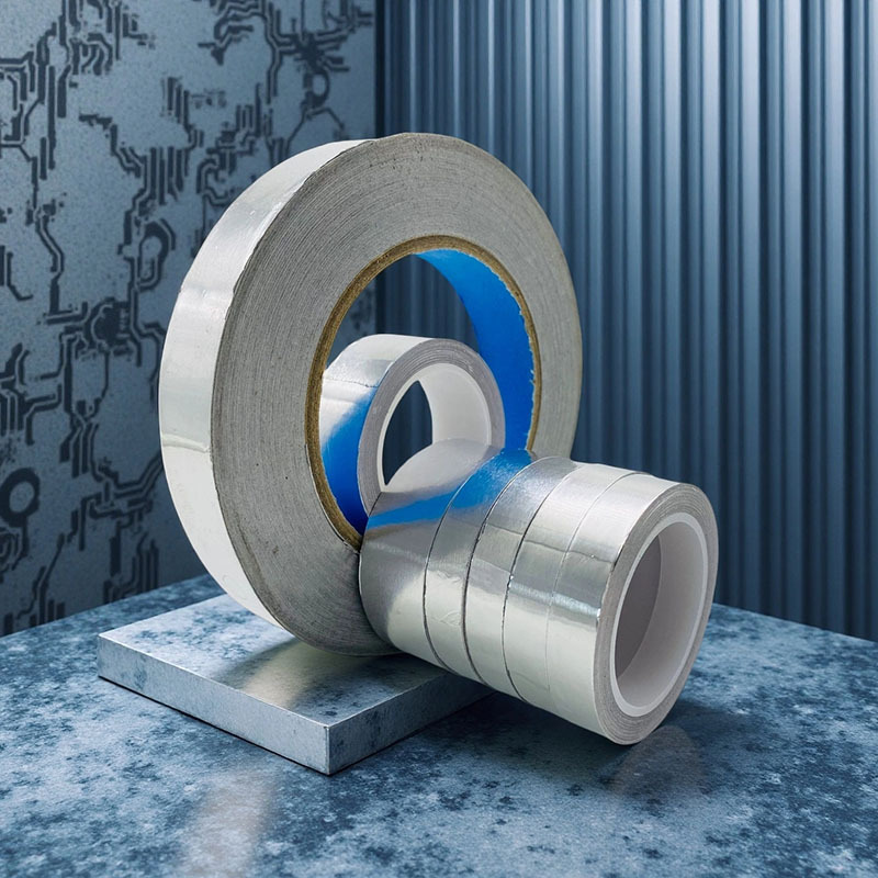 Picture of Single-Conducting Aluminum Foil Tape, High Temperature Resistant Tape, Pipe Sealing, Insulation Wrapping, Fire Retardant, Small Pipe Core Tape