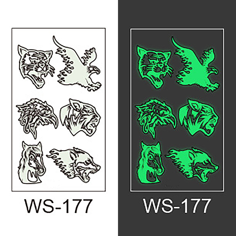 Picture of New Luminous Tattoo Sticker Nightclub Bar Music Festival Carnival Party Tattoo Sticker Note Glow Cool Face Sticker