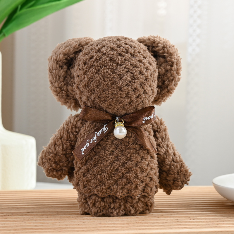 Picture of Coral fleece pineapple Pearl bear towel gift small gift 30*30 opening gift welfare gift