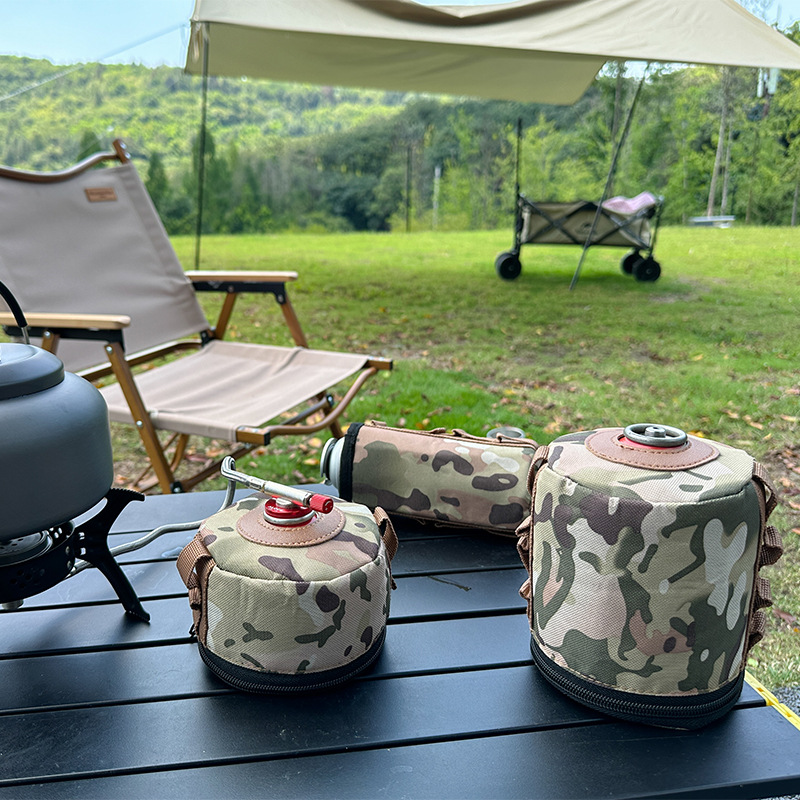 Picture of Outdoor Camping Supplies Protective Cover Card Stove Anti-fall Shell Picnic Equipment Camping Picnic Air Tank Storage Bag Bag