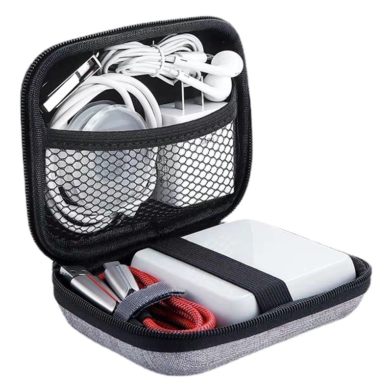 eva wired earphone bag data cable mobile power storage box digital hard disk zipper tool packaging box
