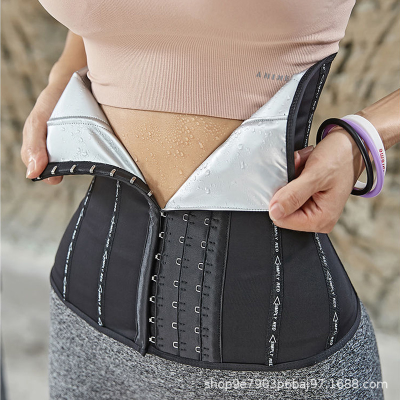 Picture of Sweaty Slimming Waist Artifact 13 Bone Belly Belt Fitness Bursting Sweating Sports Fitness Belt Body Shaping Belly Belt