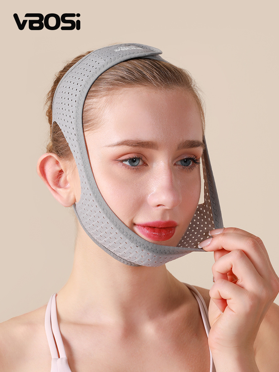 Vbosi Facial Bandage Adult Women's V-Face Double Chin Restraint Lifting Support Belt Sweat-Absorbent Breathable Wholesale Manufacturer