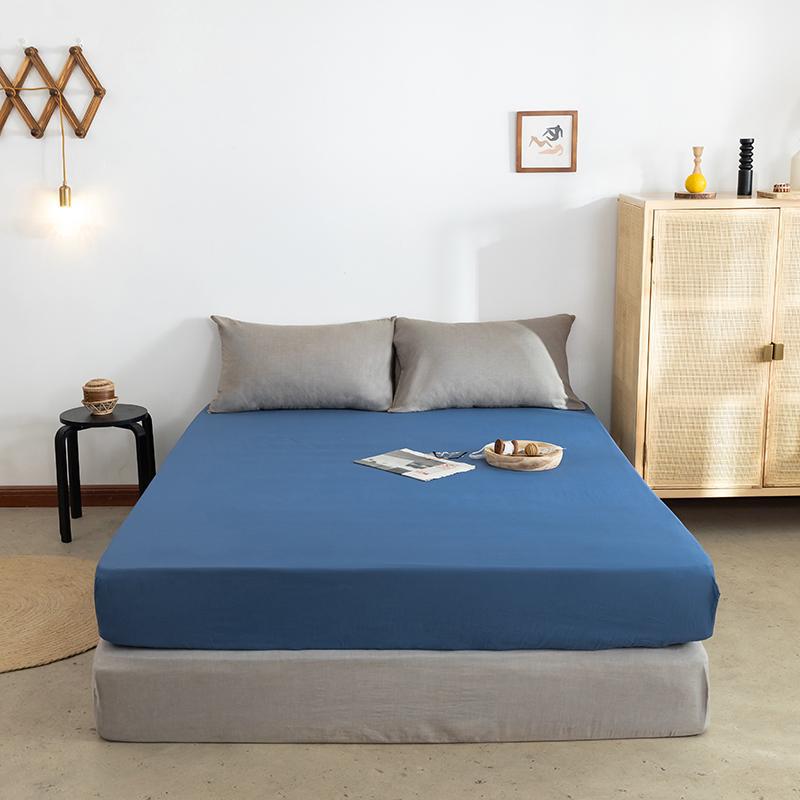 Picture of Strictly Selected Wholesale Solid Color Sanding Bed Cover Household Modern Simple Bed Cover Dormitory Bedding Single-Piece Mattress Cover