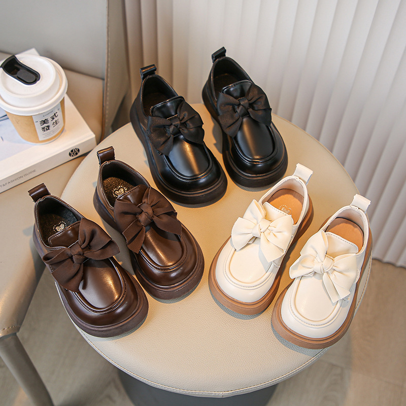 Girls' Shoes Children's Small Leather Shoes 2025 New Spring and Autumn Baby's Light Soft Bottom British Foreign Style Princess Shoes