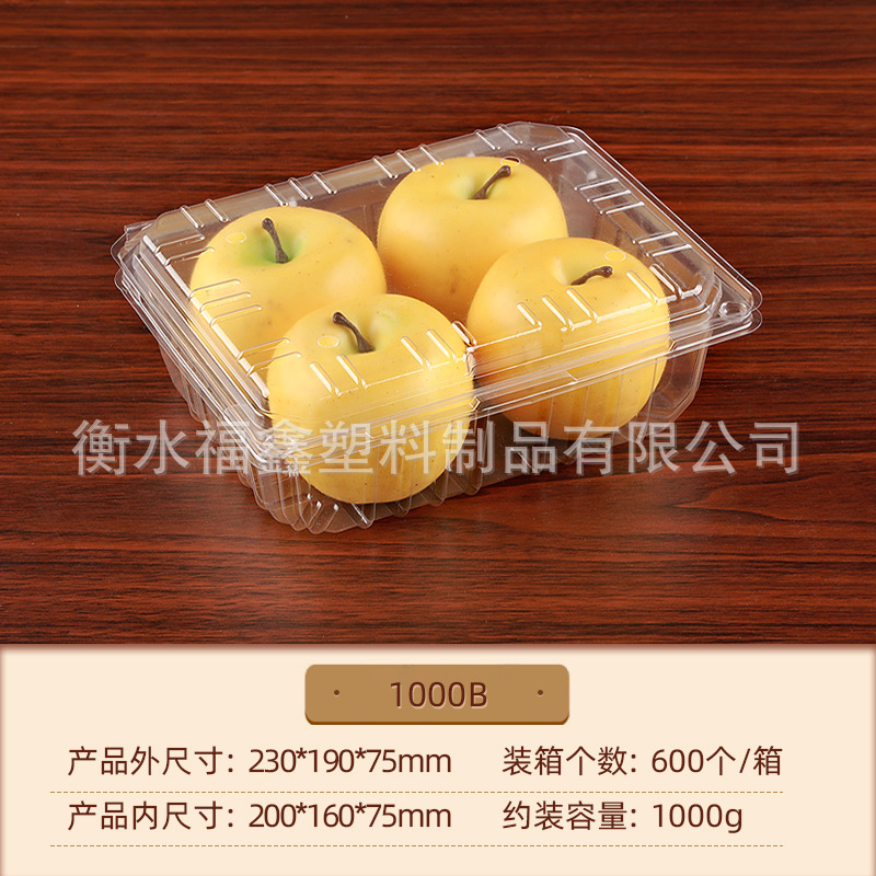 Disposable Fruit Box with Lid Transparent Plastic Strawberry Box 0.5kg 500g Packaging Box Fruit Packaging Box