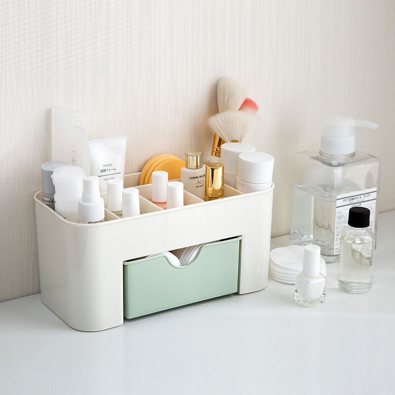 Desktop Miscellaneous Storage Box Cosmetics Eyebrow Pencil Organization and Storage Plastic Box Home Bathroom Plastic Storage Box
