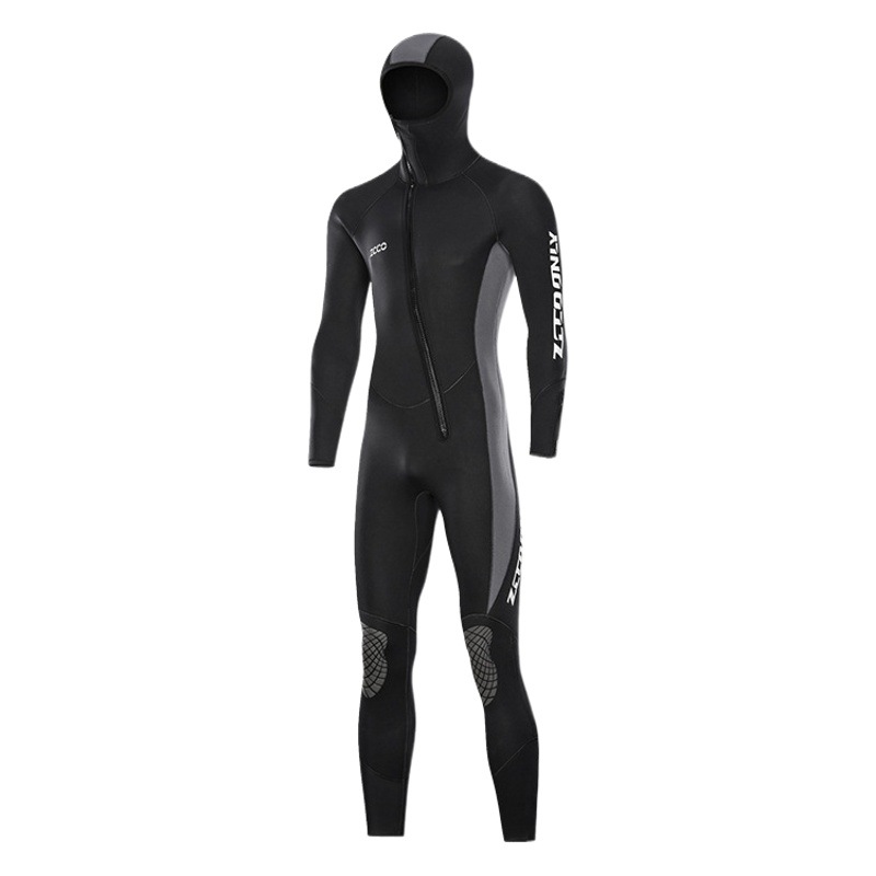 ZCCO New 5mm Diving Suit Thickened One-piece Long-sleeved Sunscreen Snorkeling Surf Suit Winter Swimsuit Jellyfish Suit