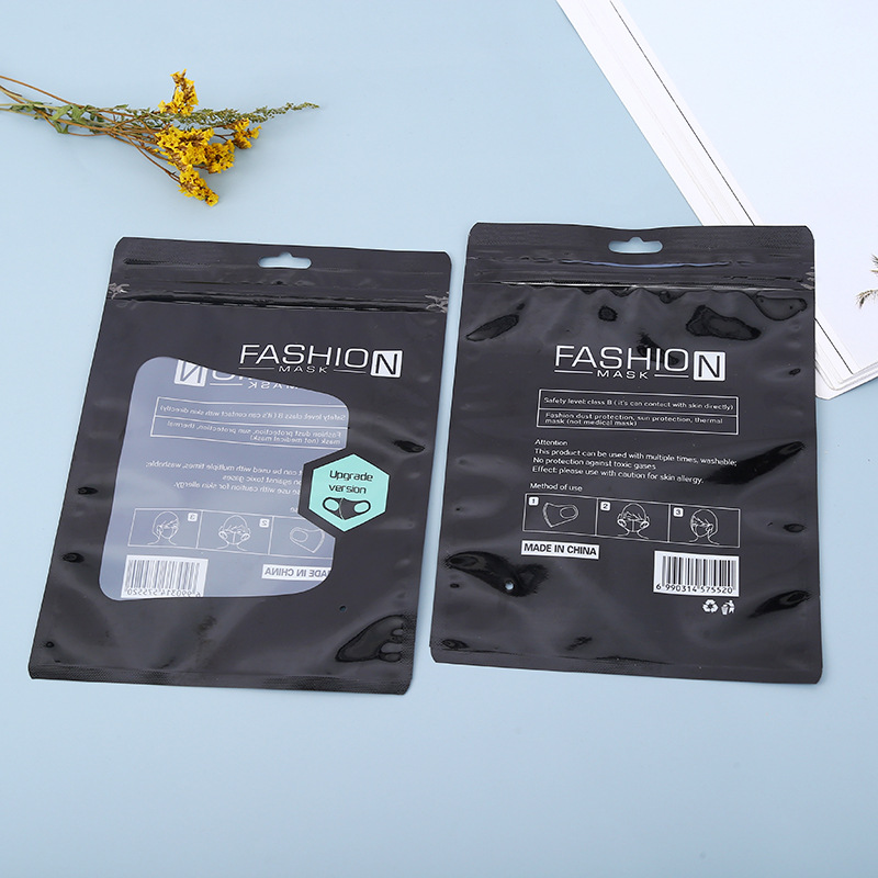 FA full English mask packaging bag disposable mask packaging bag transparent self-sealing bag sealed bag manufacturers in stock