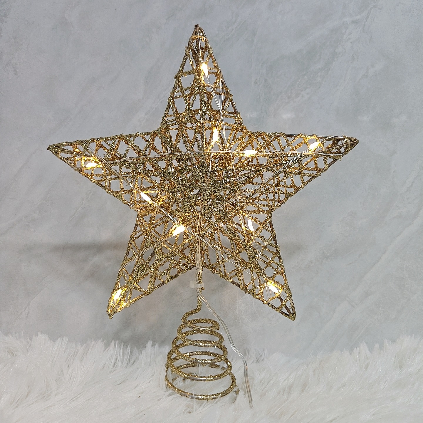 Cross-border wholesale supply Christmas Tree Top Star iron accessories five-pointed star Christmas tree decoration Christmas tree pendant