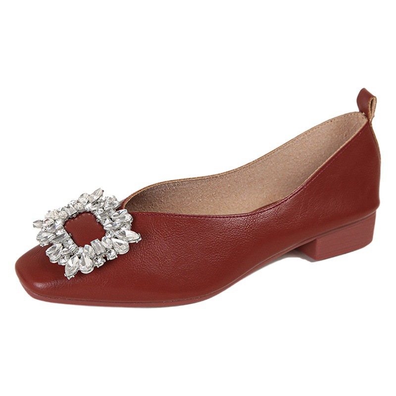 Doudou Shoes Women's Autumn Flats 2023 New Shallow Mouth Flats Soft Sole Mother's Shoes Large Size Women's Shoes 41 to 43