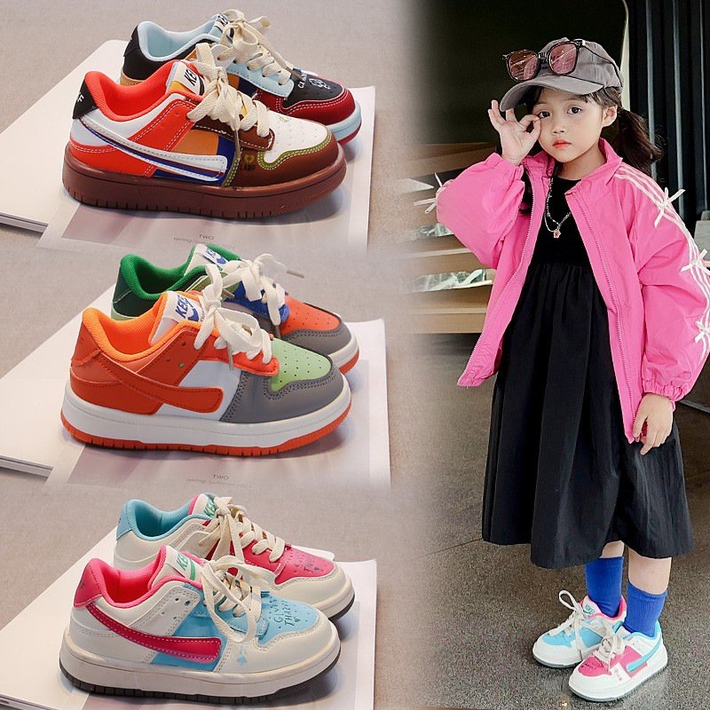 Children's sneaker 2024 Autumn New Fashion Girls Shoes Yuanyang Shoes Soft Sole Boys Casual Shoes Board Shoes
