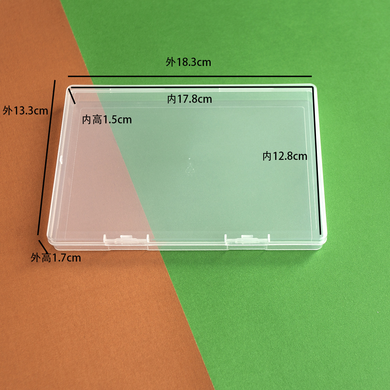 Picture of Foreign trade 1.8cm cross-border plastic packing box PP jewelry parts square box Amazon flat box transparent transparent rectangular