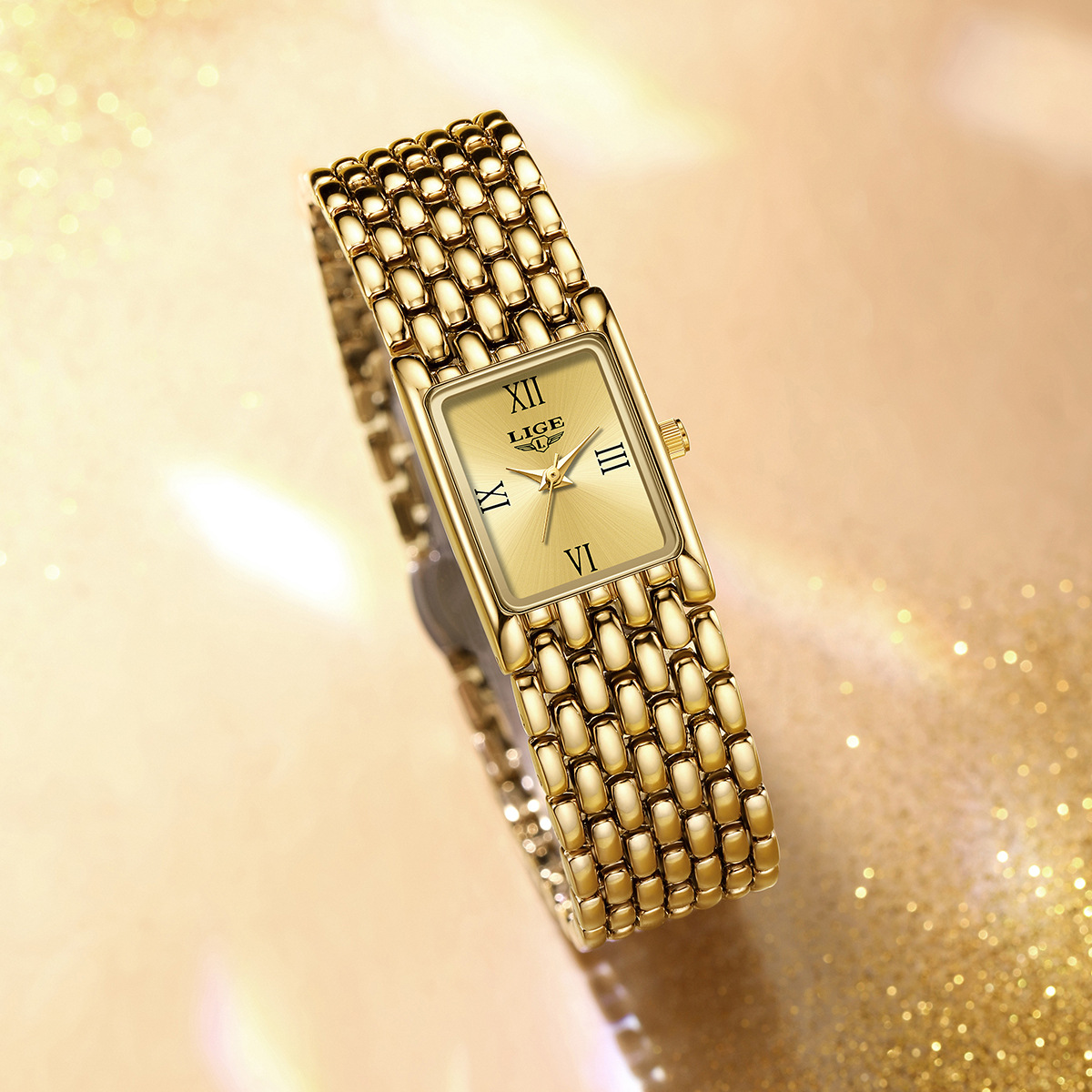 Picture of LIGE Cross-border New Casual Simple Small Square Quartz Watch Niche Exquisite Watch Elegant High-value Watch