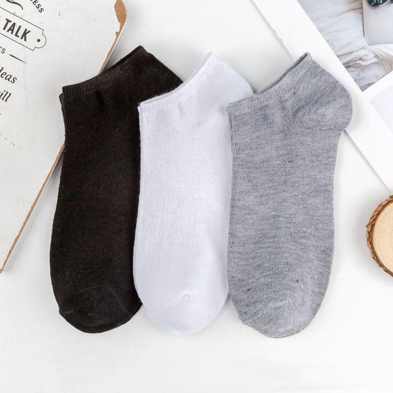 Picture of Socks Men's Solid Color Boat Socks Casual Easiest for Match Socks Sweat-Absorbent Short Socks Summer Thin Low-Cut Shallow Mouth Invisible Boat Socks