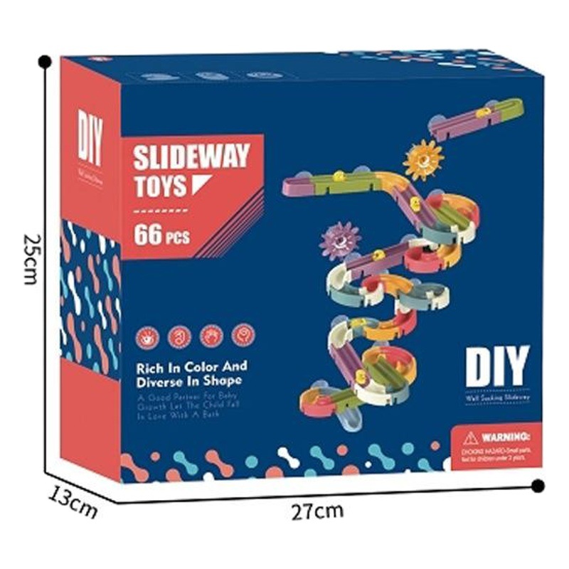 Children's Bathroom DIY Assembled Water Track Bath Spinner Duck Track Game Water Toys Wholesale