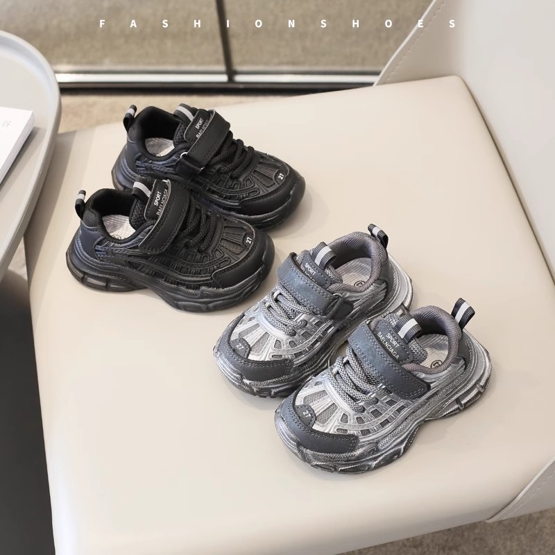 Ultra-Light Eva. Solid Soft-Soled Boys' Shoes, Spring and Summer New Kidsren's Sports Shoes, Fleece-Lined Cotton Shoes, Girls' Dad Shoes