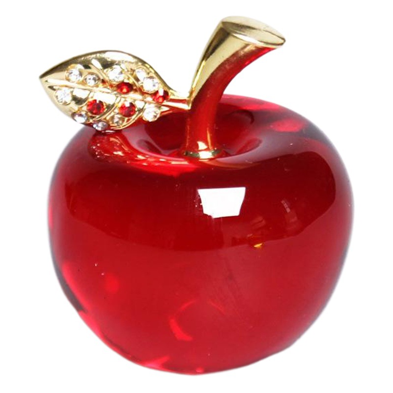 Processing and production of crystal Apple creative gifts holiday decoration crafts Christmas ornaments car home decoration