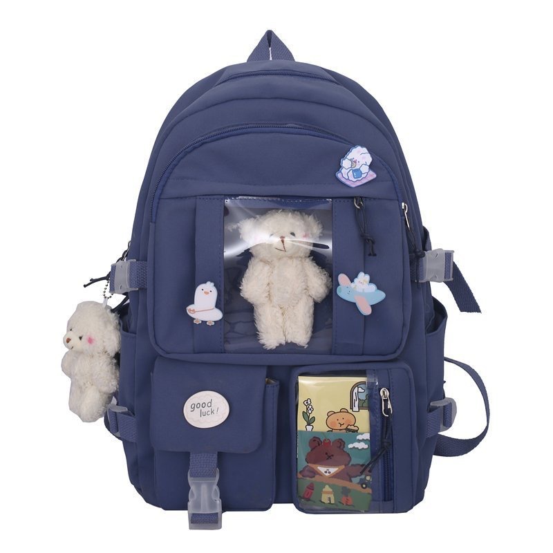 Picture of Ins-style Large Capacity Senior high school Student Schoolbag Women's Korean-style Harajuku ulzzang Cartoon Backpack for Junior High School Students Backpack