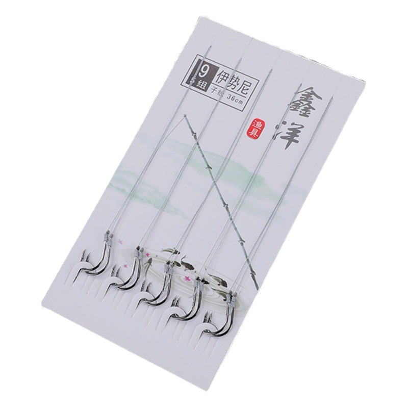 Eight-brained high-force horse thread double hook anti-winding thread hook thick thread double hook sleeve hook tied with finished fish hook Ishini