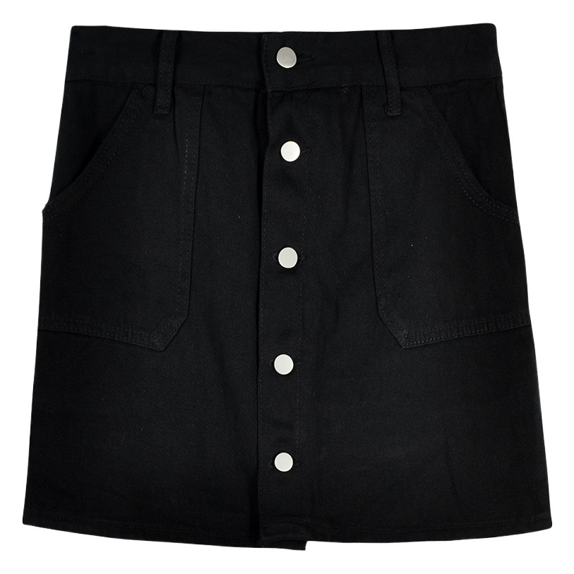Summer High Waist Slim-fit Anti-glare Denim Short Skirt Women's Skirt Student Korean-style Large Size Chubby Girl Hip A- line Skirt
