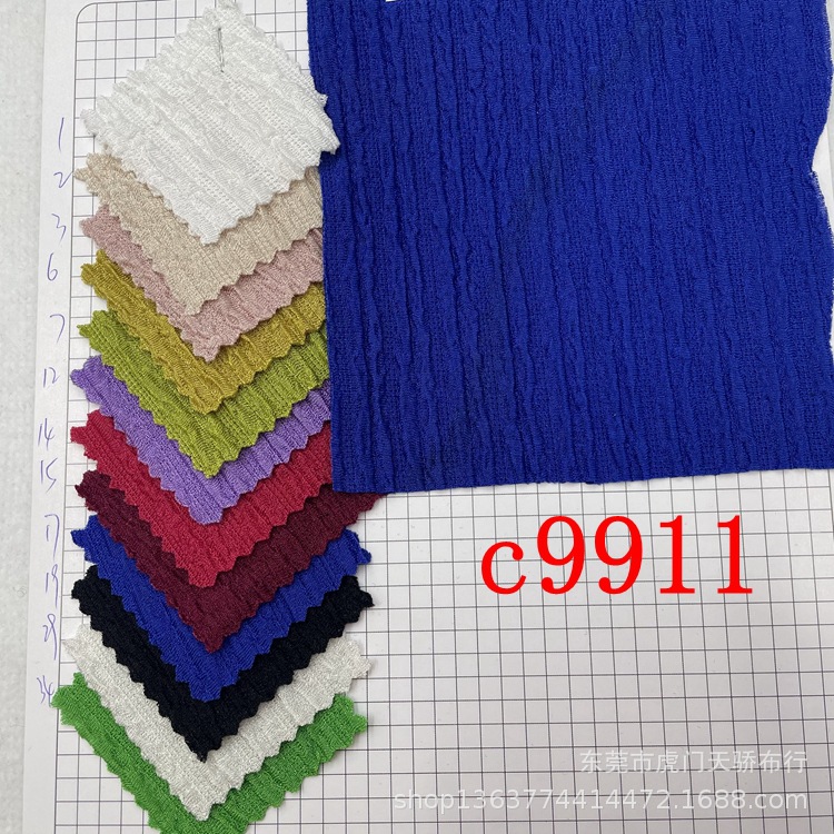Spot supply of new knitted wrinkled cloth 230 grams of Chiba Chiba wrinkled casual clothing swimwear accessories