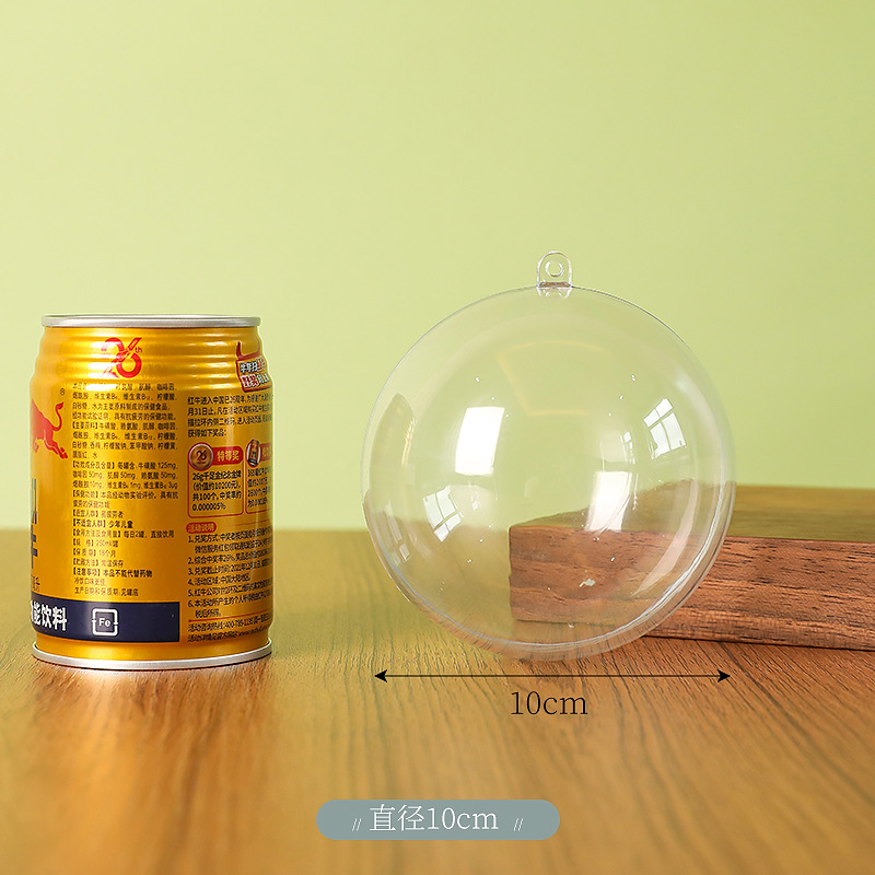 Picture of 3-20Cmps Hollow Plastic Transparent Ball Shopping Mall Festive Creative Christmas Ball Wedding Decoration Ball