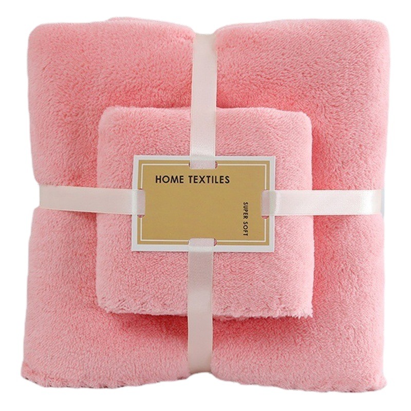 Coral Velvet Towel Bath Towel Set Water-Absorbent Quick-Drying Mother-In-Law Towel Set Gift Souvenir Custom Logo Gift Box