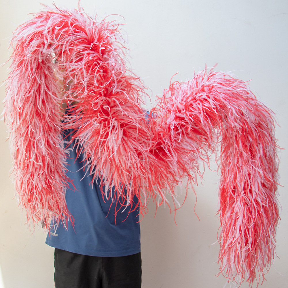 Picture of Multi-layer ostrich fizzle strips to make clothing skirt accessories feathers with ostrich feather strips manufacturers wholesale