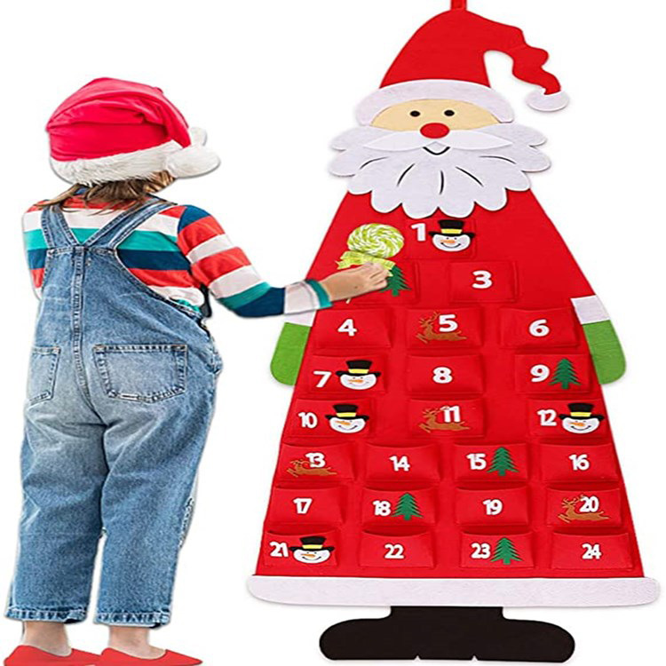 Christmas Calendar Felt Christmas Tree Pendant Christmas Decoration Calendar Mall Decoration Felt Christmas Tree Calendar