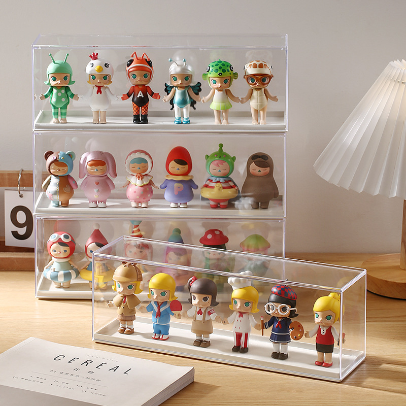 Blind Box Hand-held Display Box Waterproof Dust-proof Moisture-proof Transparent Desktop Hand-held Storage Box Stackable Display Rack