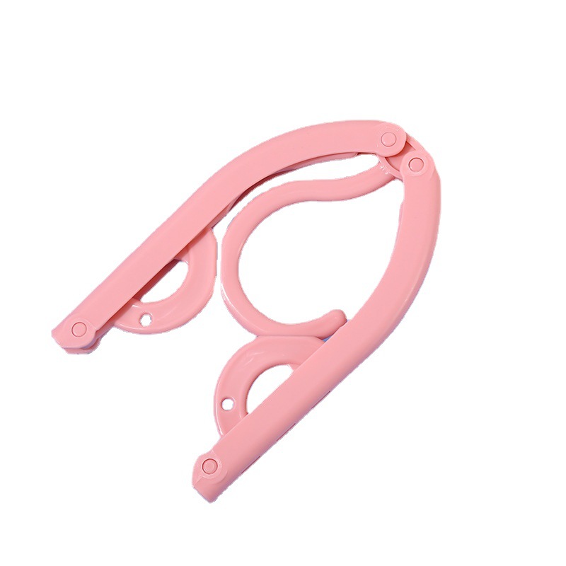 Picture of Folding Hanger Bold Travel Portable Pants Rack Household Non-Slip Drying Clothes Hanger Plastic Folding Hanger