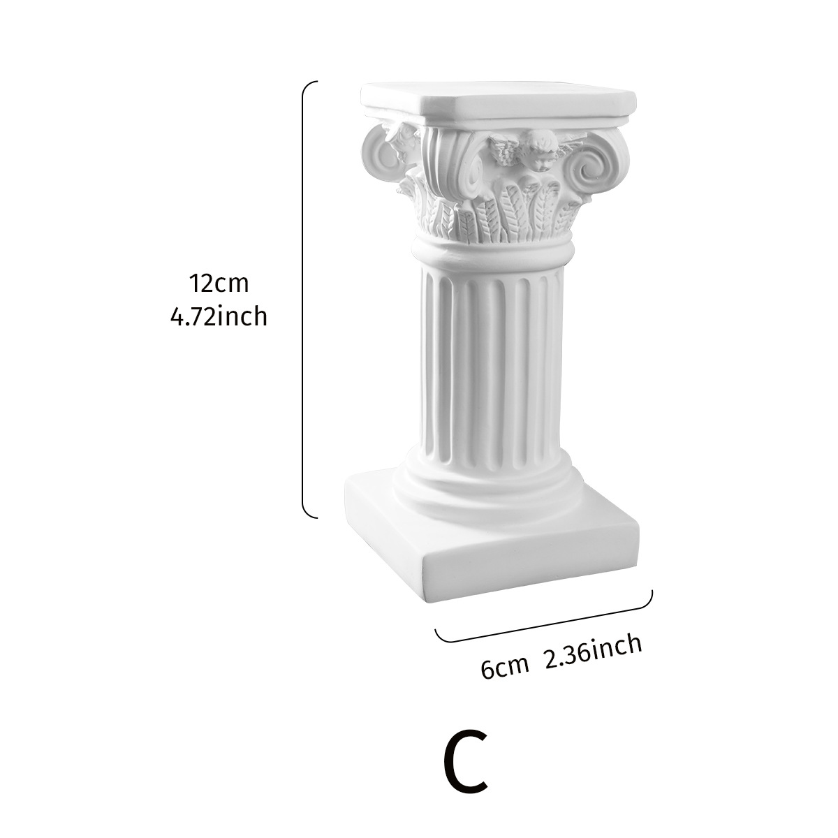 Picture of Nordic Roman Column Candlestick Little Angel Photo Props Background Home Living Room Desktop Decorations