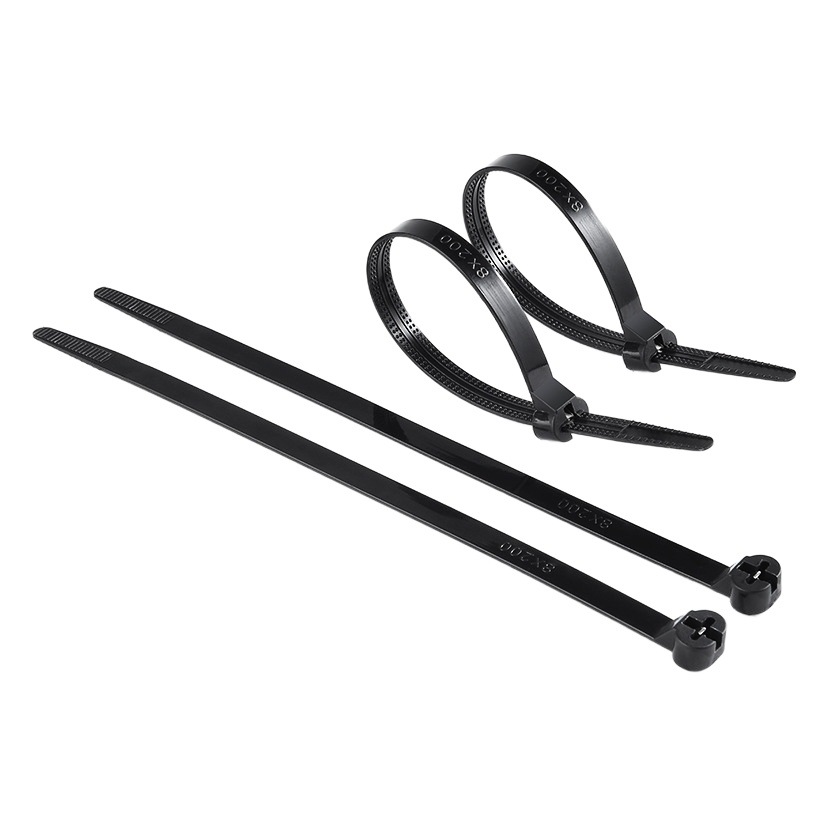 Manufacturer Wholesale Nylon Insert Tie Wraps 304 Stainless Steel Insert 5*300 Marine-Grade Fixed White Steel Buckle Binding Strap
